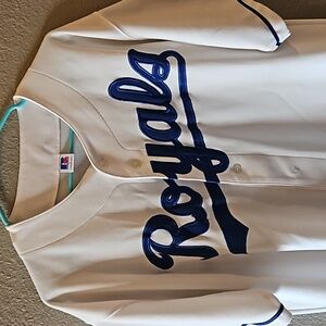 Kansas City Royals 90's white jersey stitched letters/patches